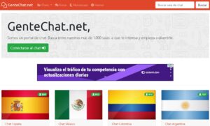captura de pantalla de la web gente chat o gentechat.net